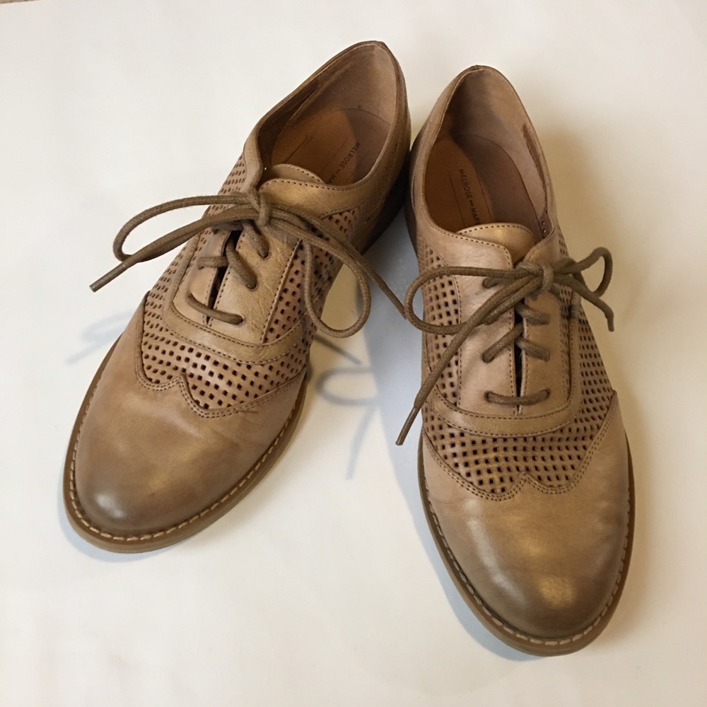 Melrose and Market Tan Oxfords